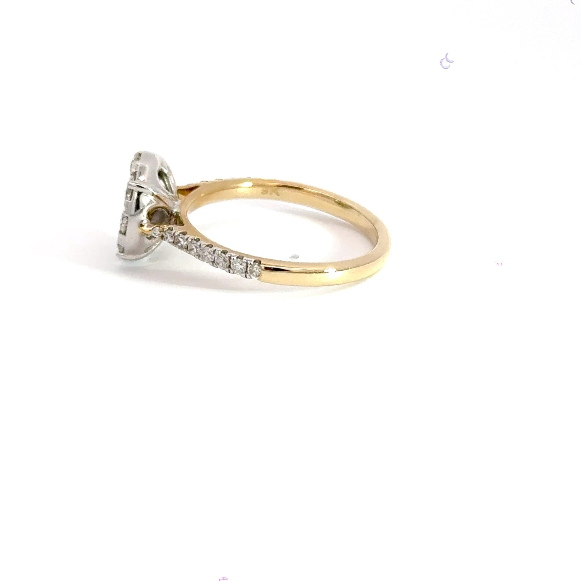 9CT Yellow Gold Round Cluster Diamond Ring Aces Jewellers