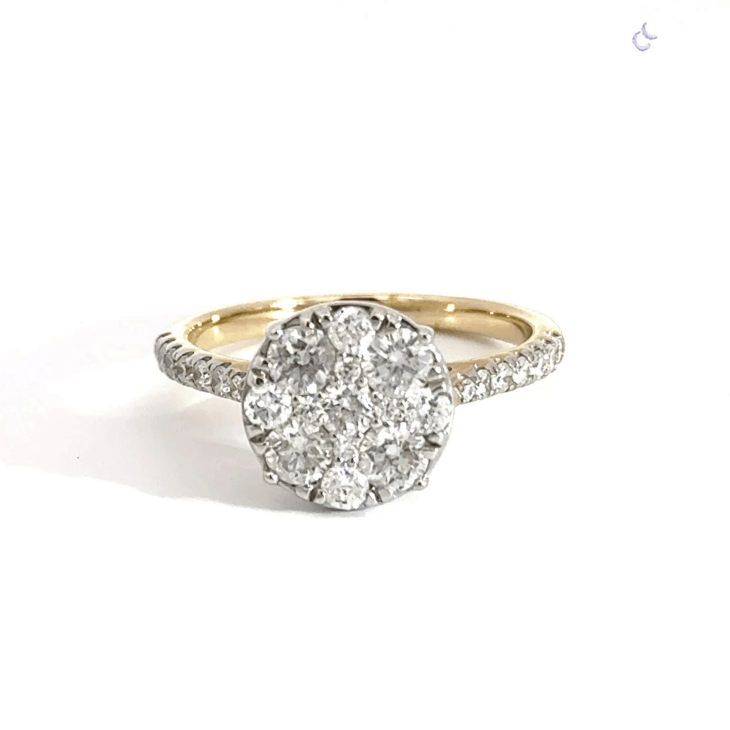 9CT Yellow Gold Round Cluster Diamond Ring Aces Jewellers