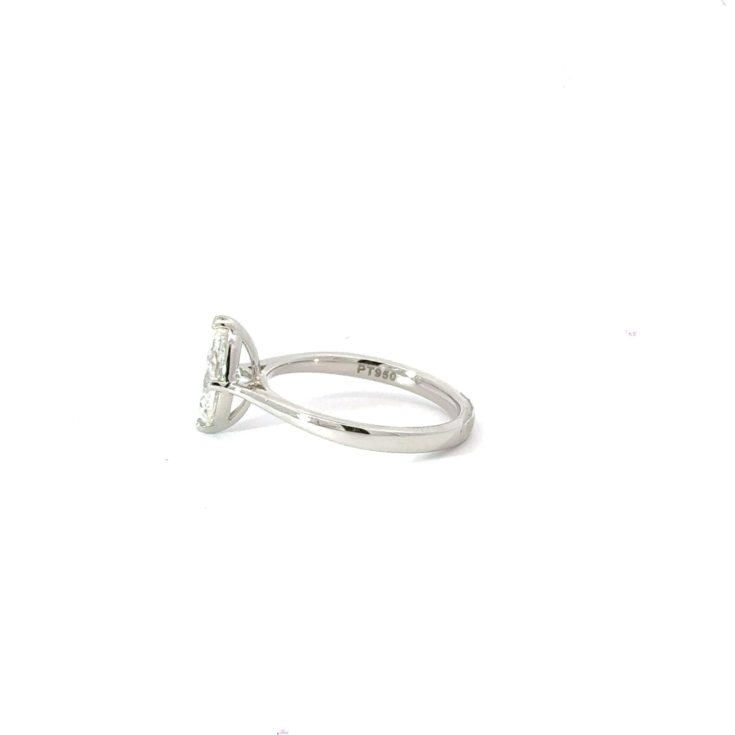 Platinum Marquise Solitaire Diamond Ring Aces Jewellers