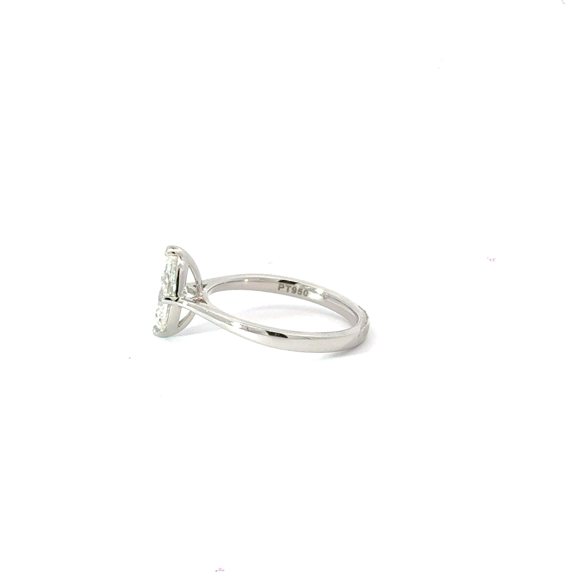 Platinum Marquise Solitaire Diamond Ring Aces Jewellers