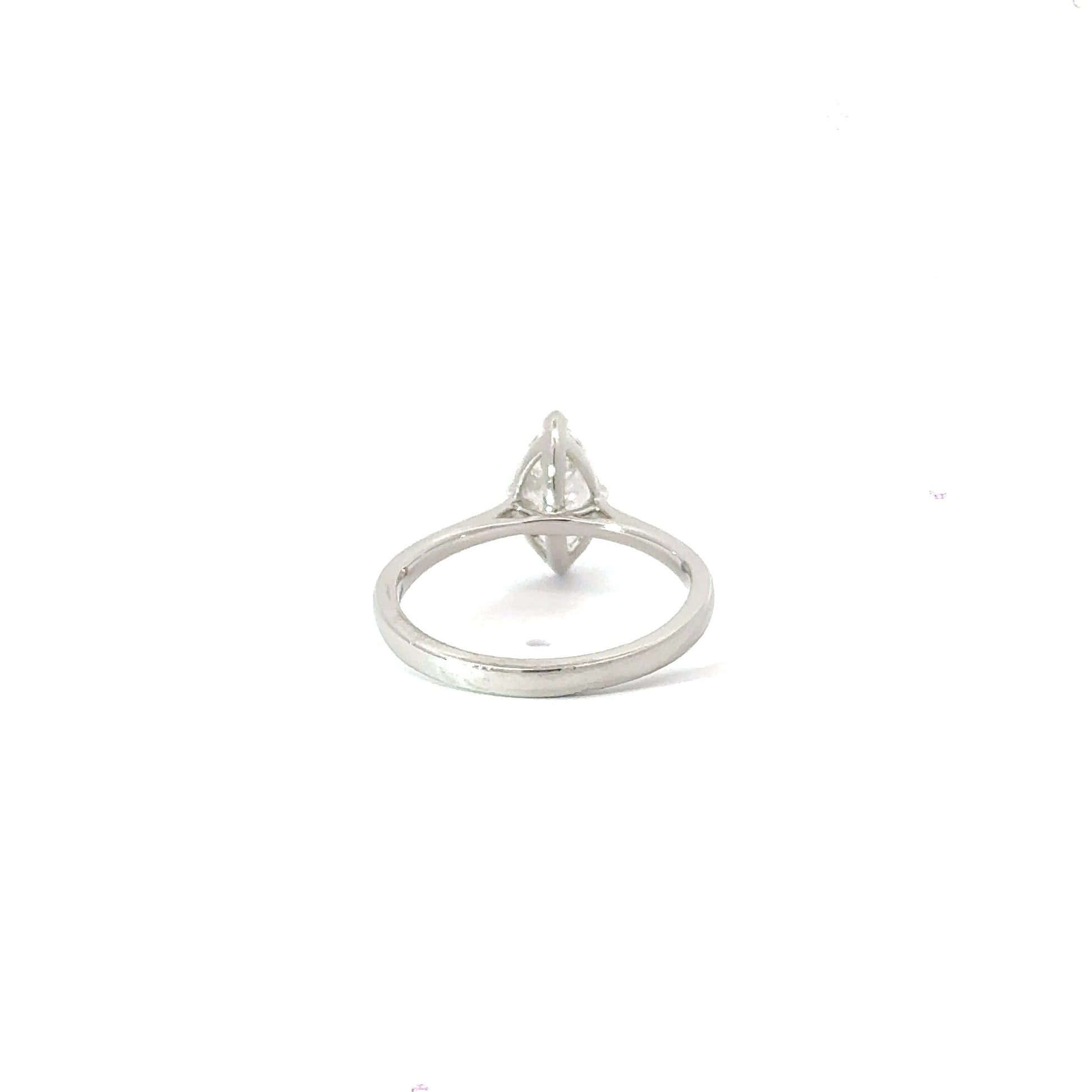 Platinum Marquise Solitaire Diamond Ring Aces Jewellers