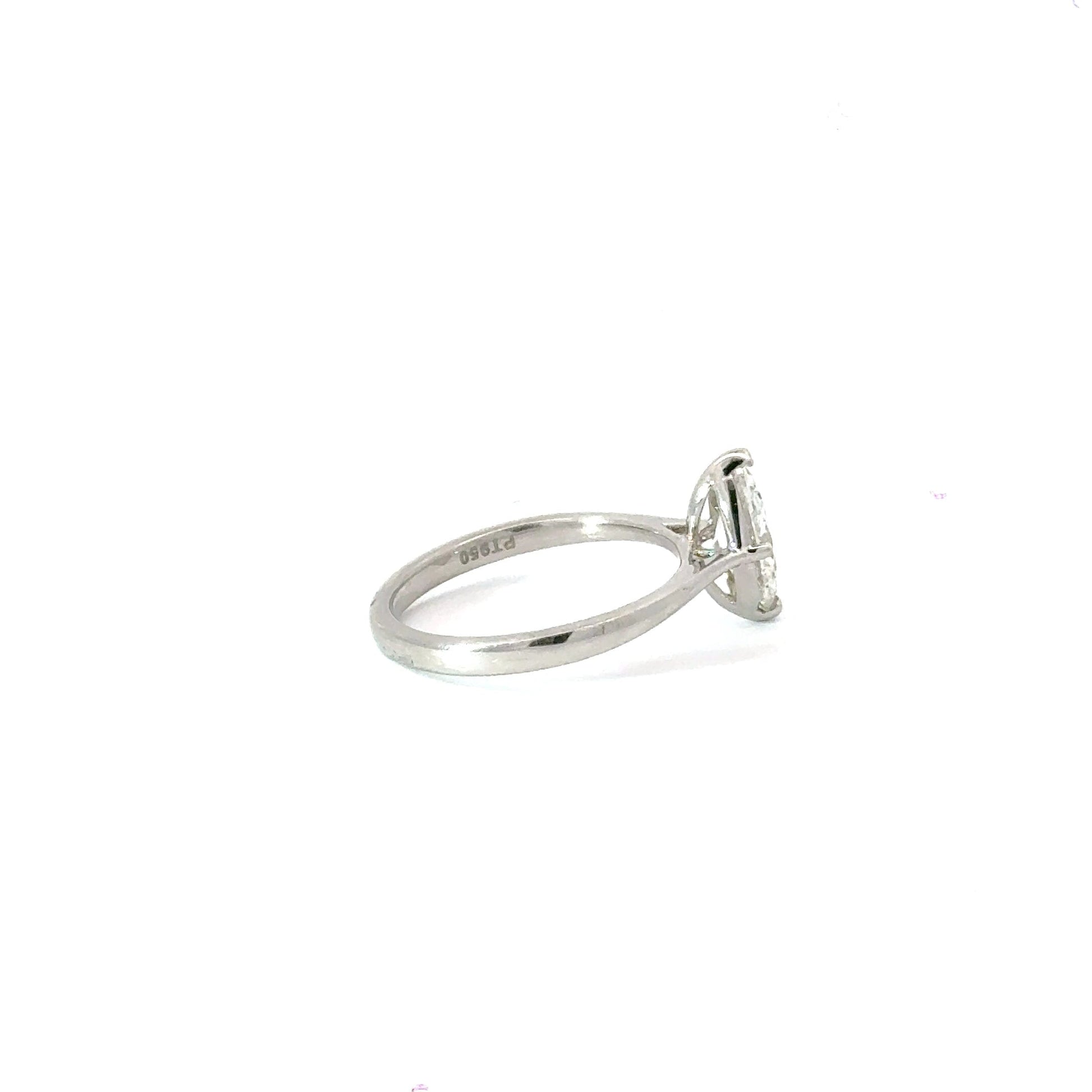 Platinum Marquise Solitaire Diamond Ring Aces Jewellers