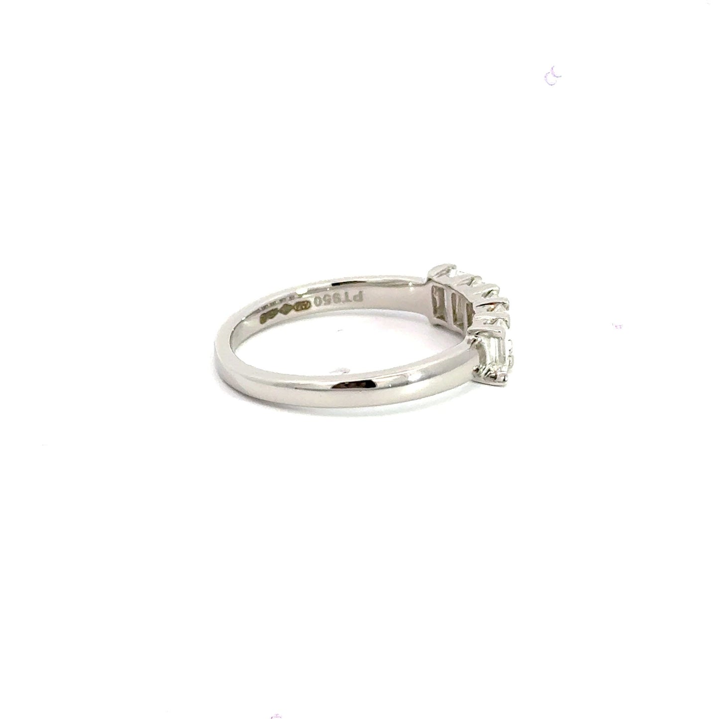 Platinum 5 Stone Baguette Diamond Band Ring Aces Jewellers