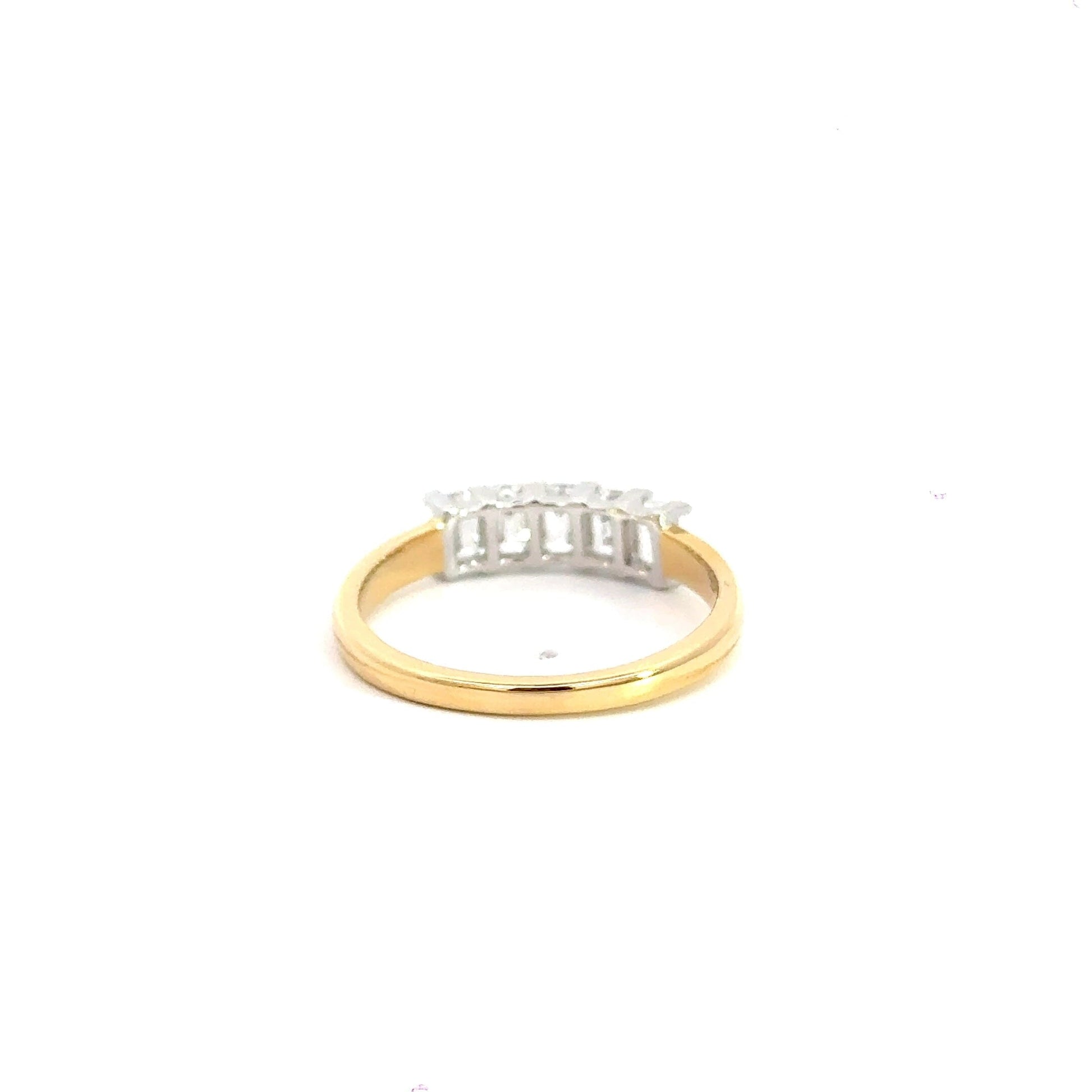 18CT Gold 5 Baguette Diamond Band Aces Jewellers