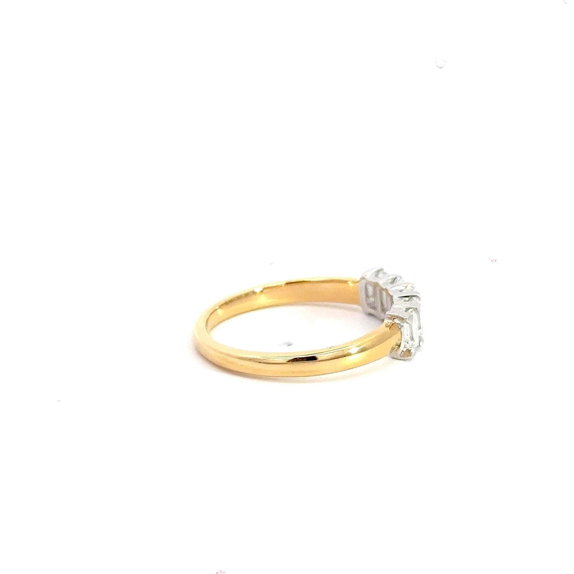 18CT Gold 5 Baguette Diamond Band Aces Jewellers