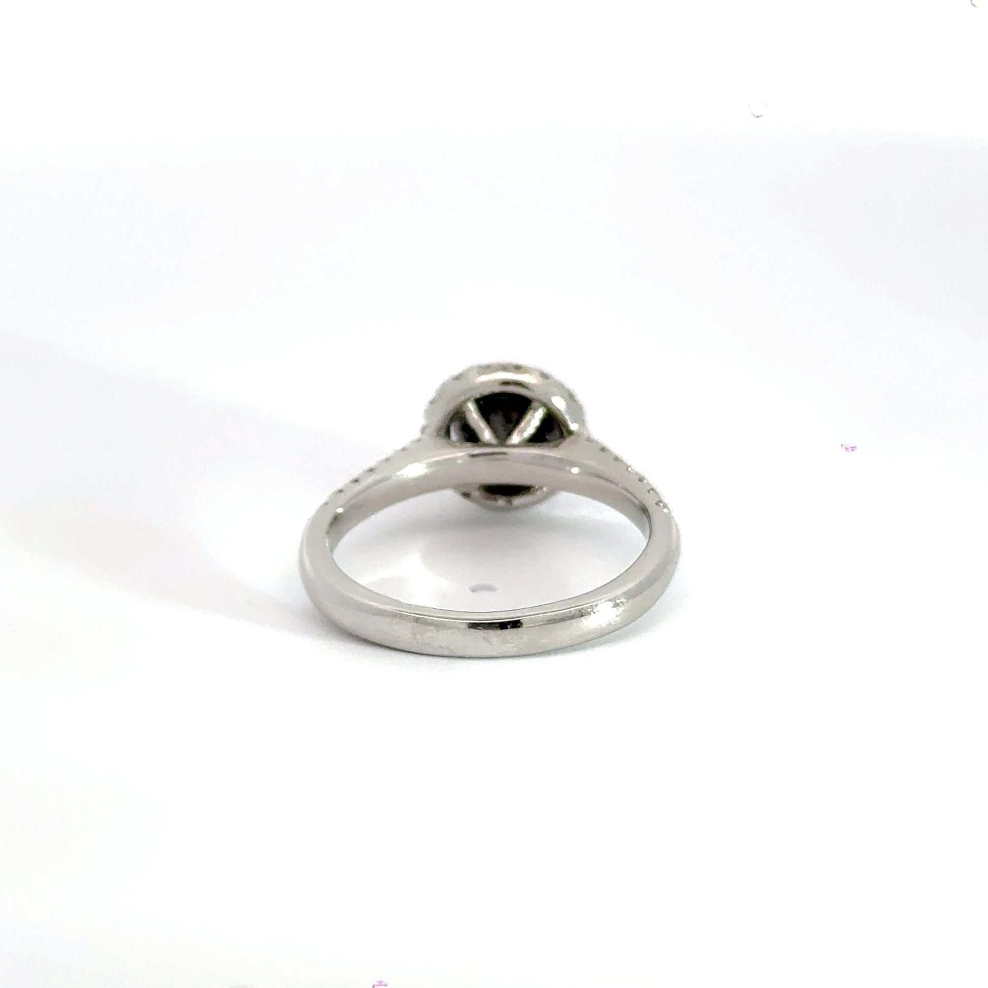Platinum Halo Black Diamond Ring Aces Jewellers