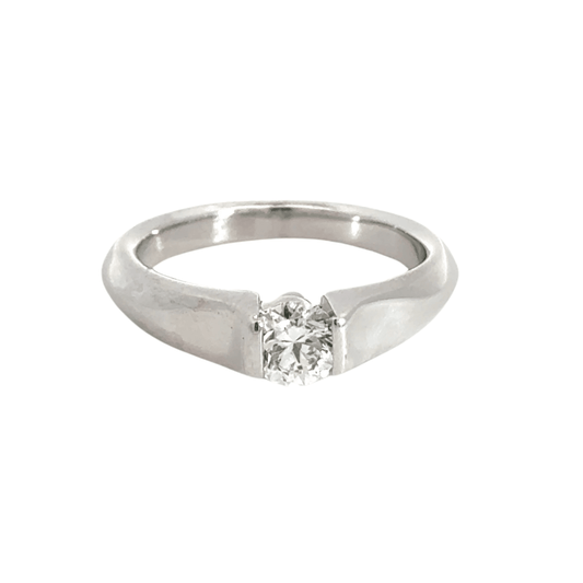 18CT White Gold Diamond Solitaire Ring Aces Jewellers