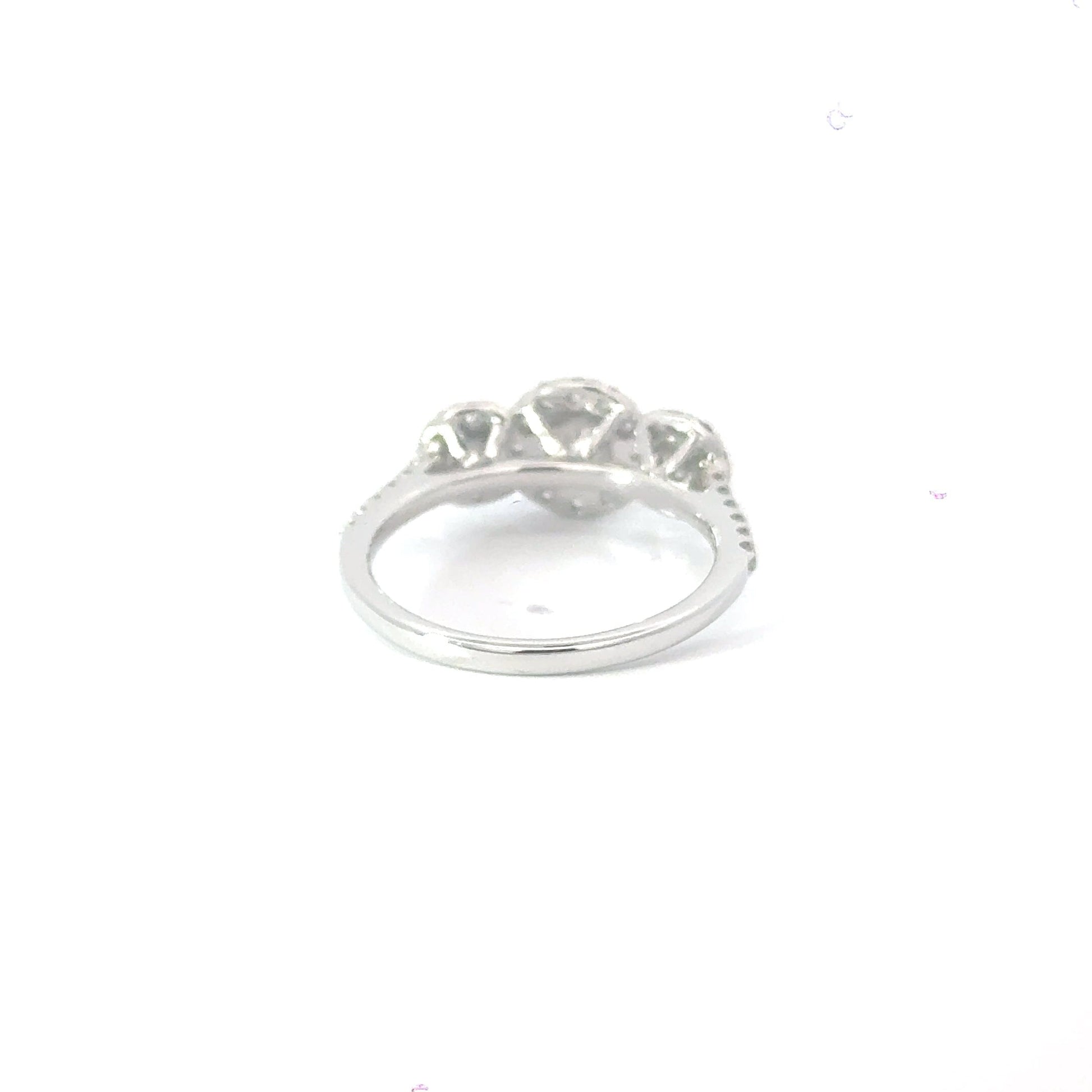 18ct White Gold Trilogy Diamond Ring Aces Jewellers