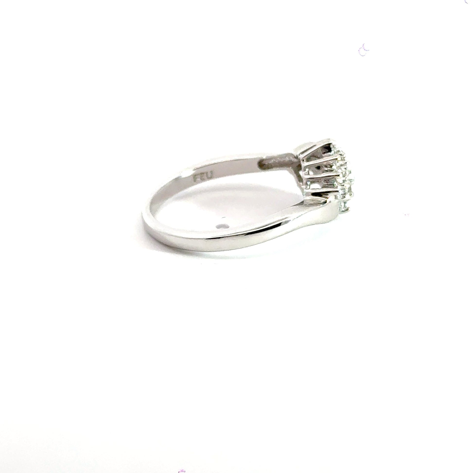 18CT White Gold Cluster Diamond Ring Aces Jewellers