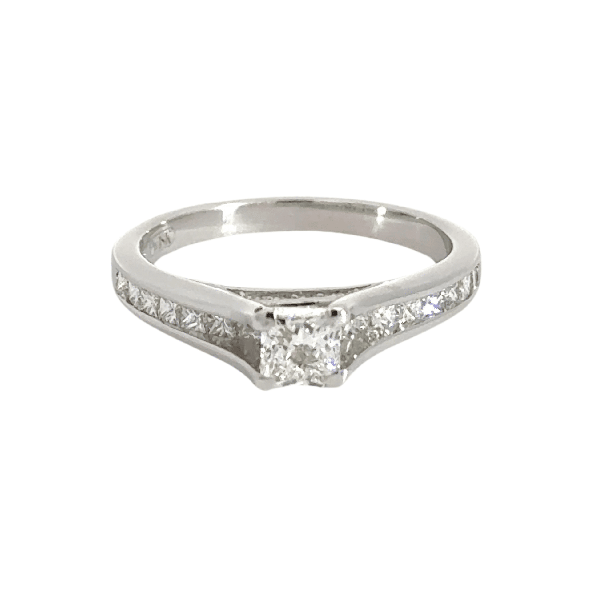 18CT White Gold Princess Cut Diamond Ring Aces Jewellers