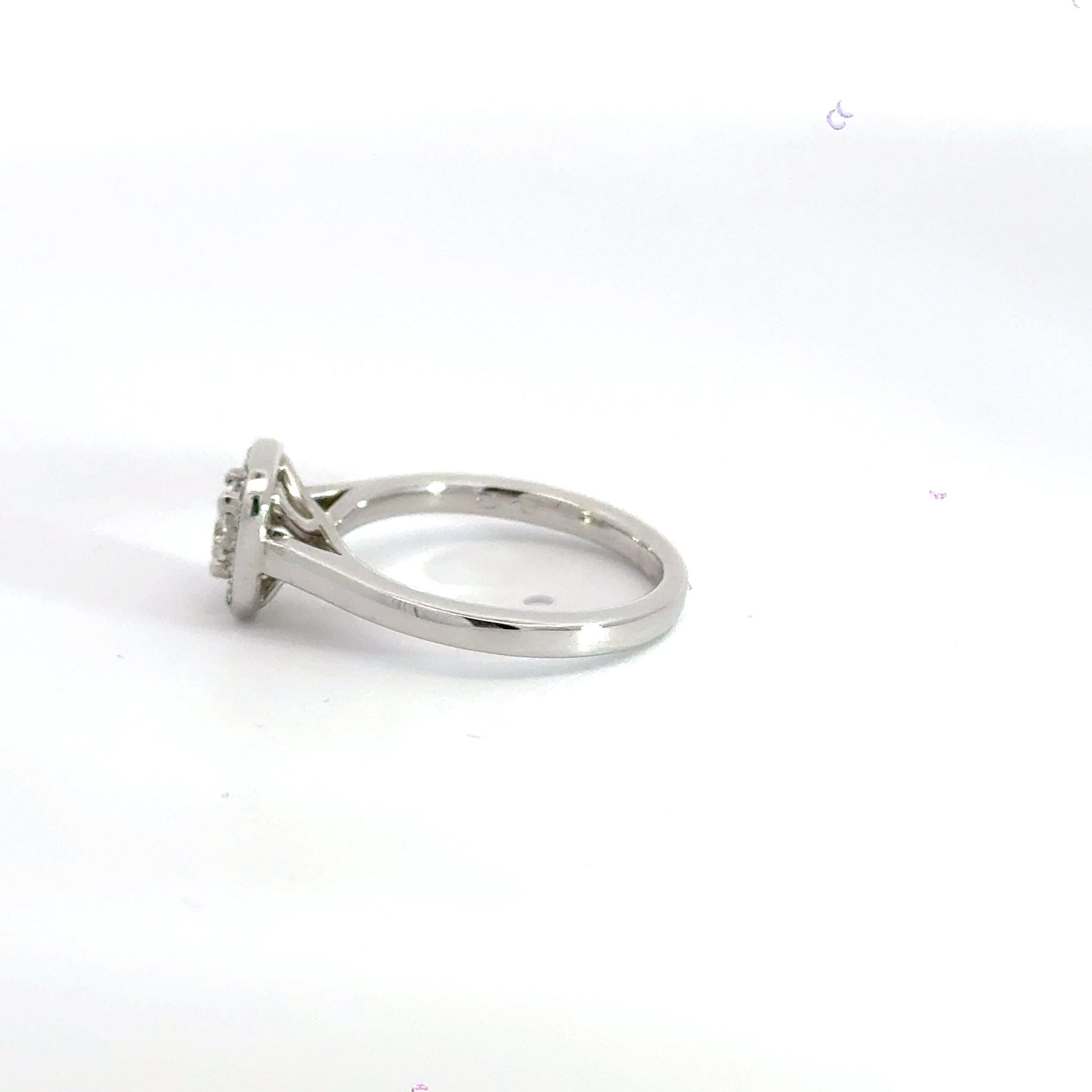 Platinum Princess Cut Halo Diamond Ring Aces Jewellers