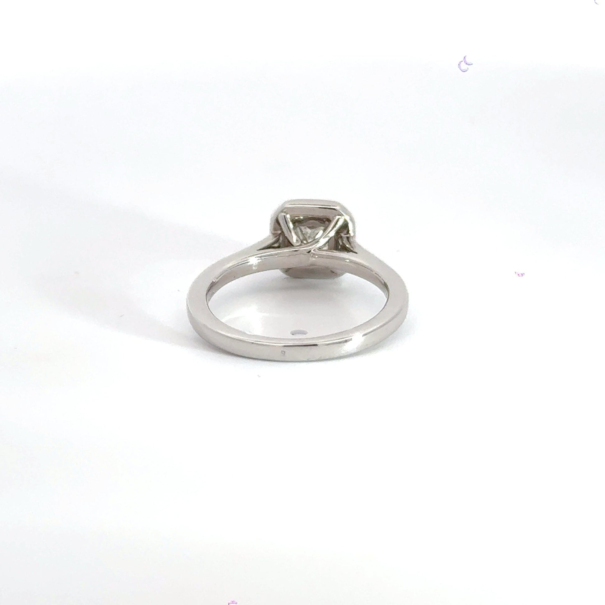 Platinum Princess Cut Halo Diamond Ring Aces Jewellers