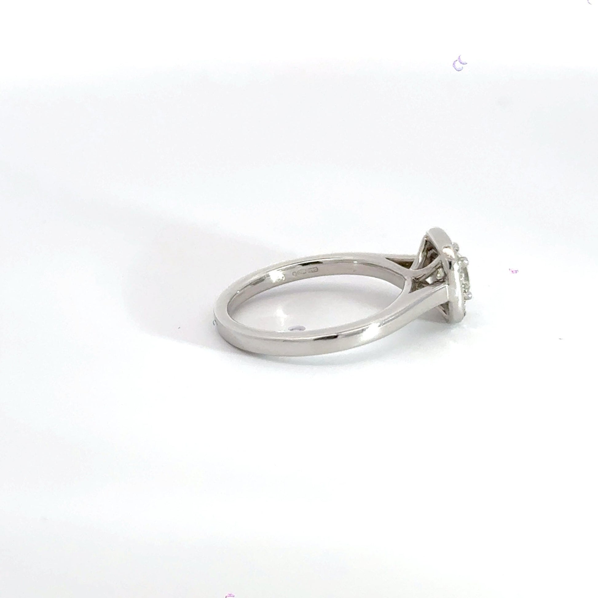 Platinum Princess Cut Halo Diamond Ring Aces Jewellers