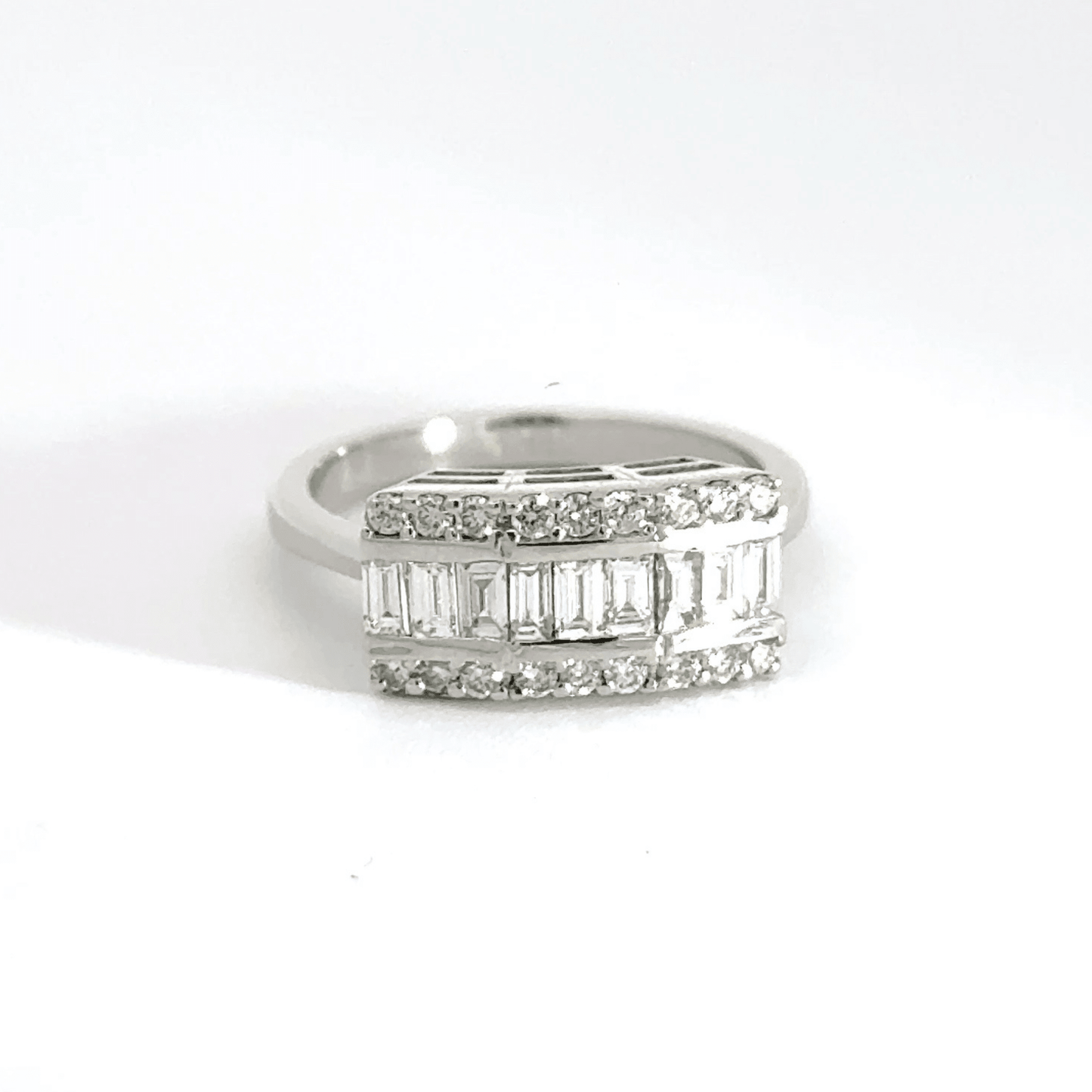 18CT White Gold Trilogy Diamond Ring Aces Jewellers