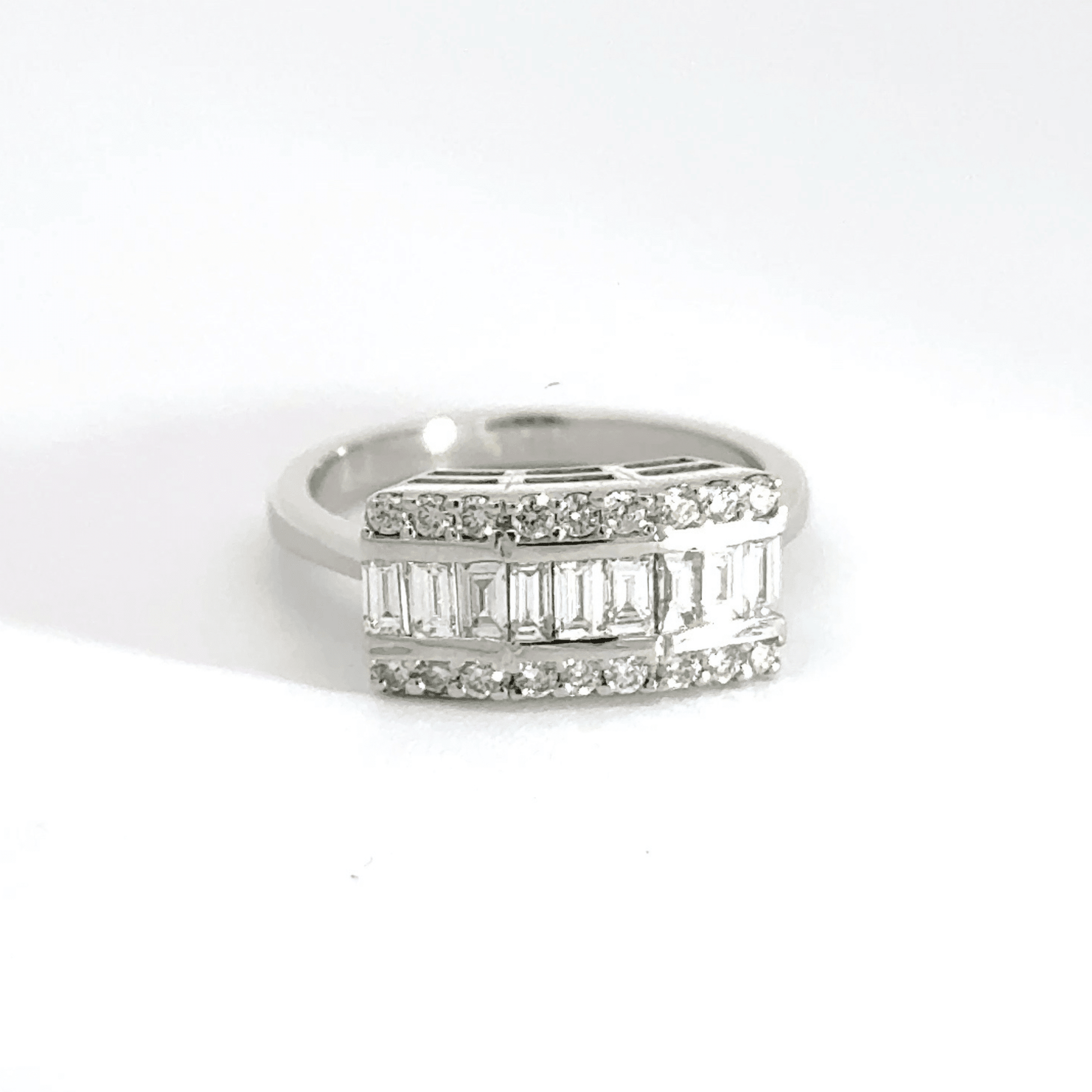 18CT White Gold Trilogy Diamond Ring Aces Jewellers
