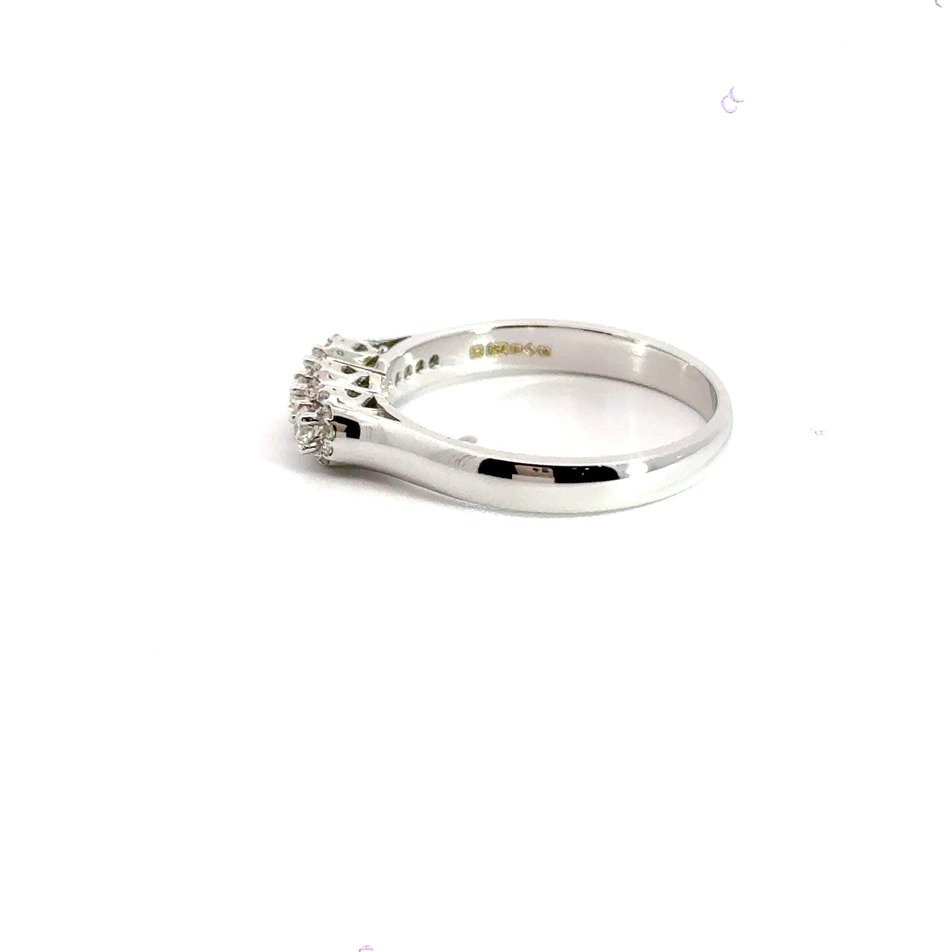 18CT White Gold Trilogy Diamond Ring Aces Jewellers