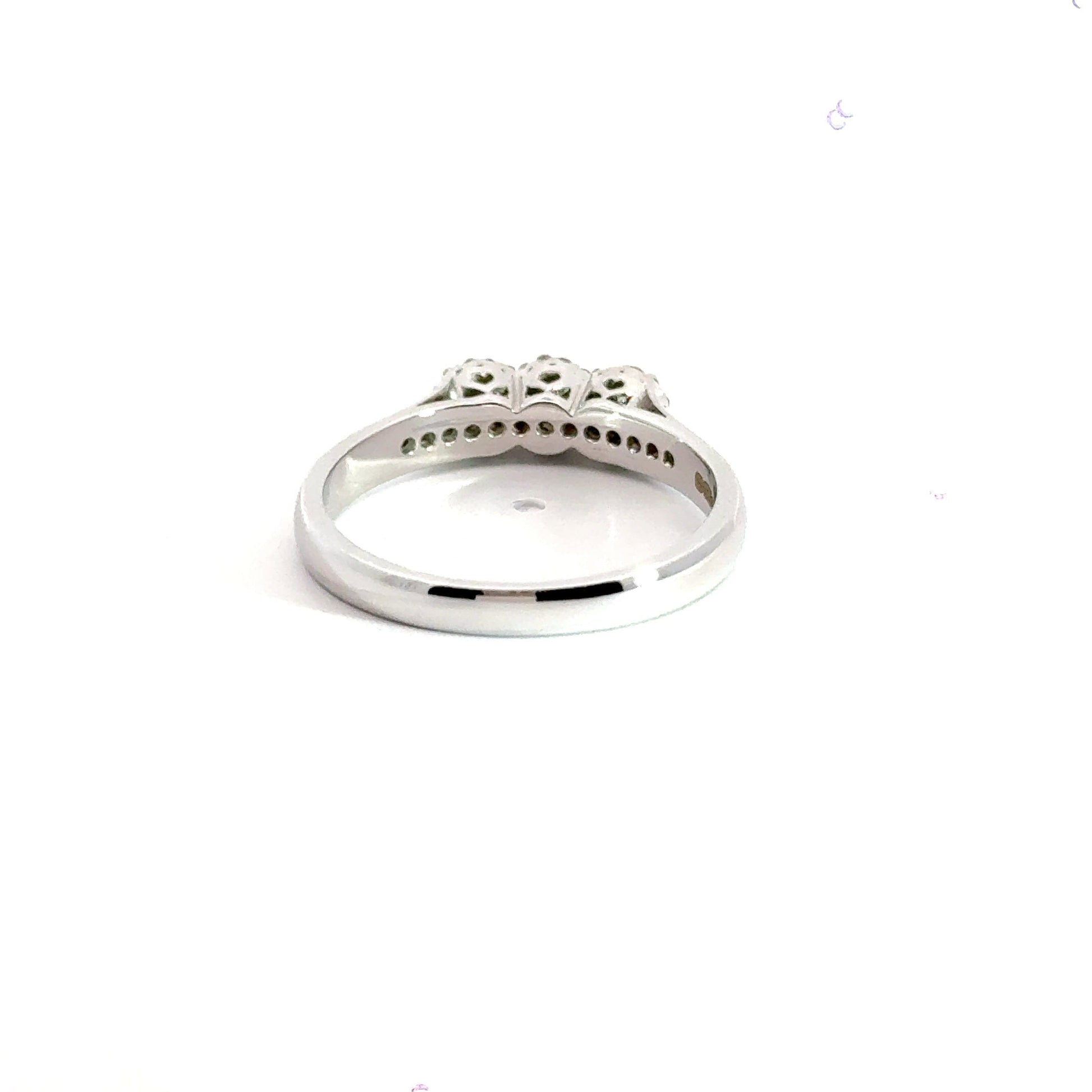 18CT White Gold Trilogy Diamond Ring Aces Jewellers