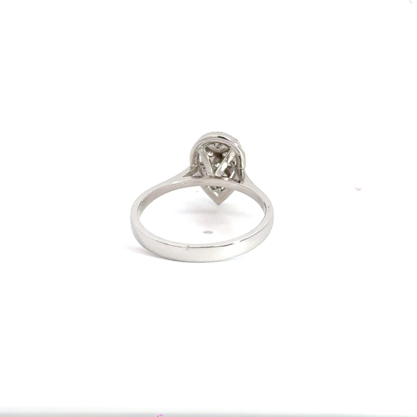18CT White Gold Diamond Teardrop Ring Aces Jewellers