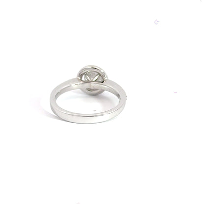 9CT White Gold Diamond Ring Halo Aces Jewellers 