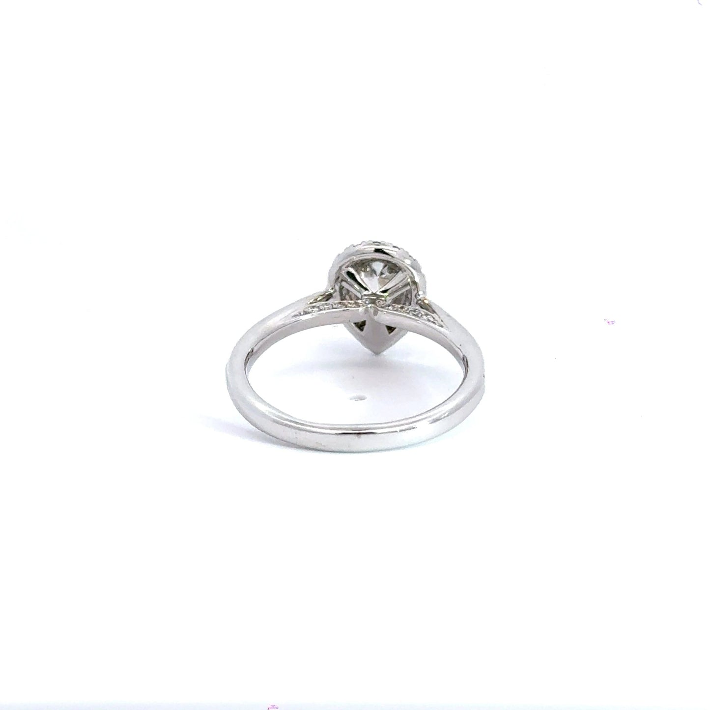 18CT White Gold Teardrop Diamond Ring Aces Jewellers 