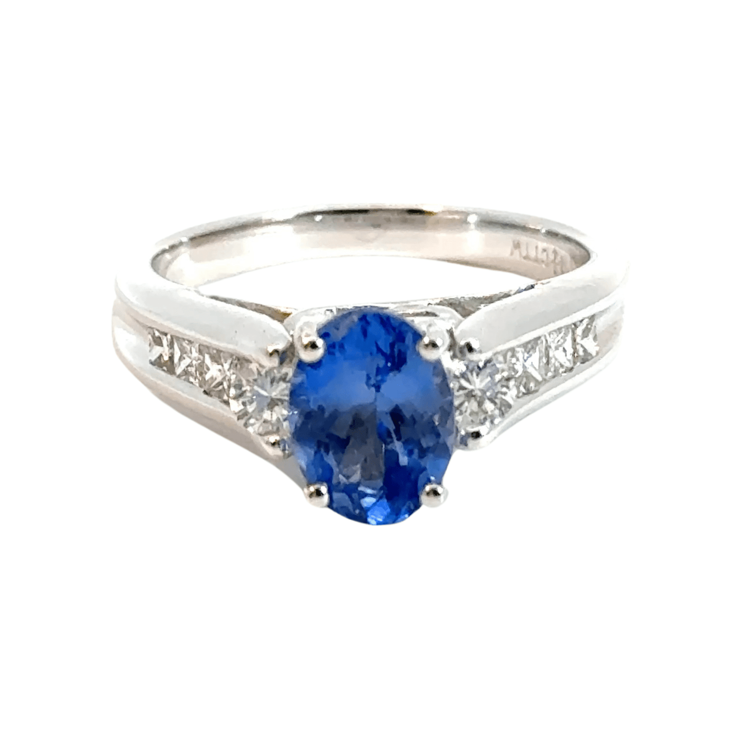 18CT White Gold Diamond & Tanzanite Ring Aces Jewellers 