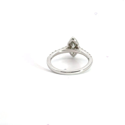 Platinum Marquise Diamond Ring Halo Aces Jewellers 