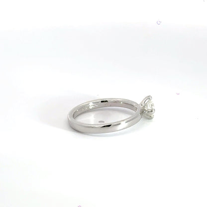 18CT White Gold Diamond Solitaire Ring Aces Jewellers 