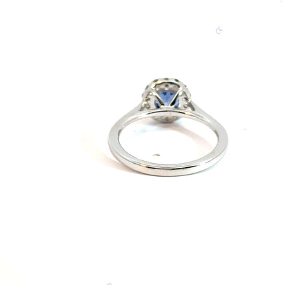 18CT White Gold Diamond Ring and Tanzanite Aces Jewellers 