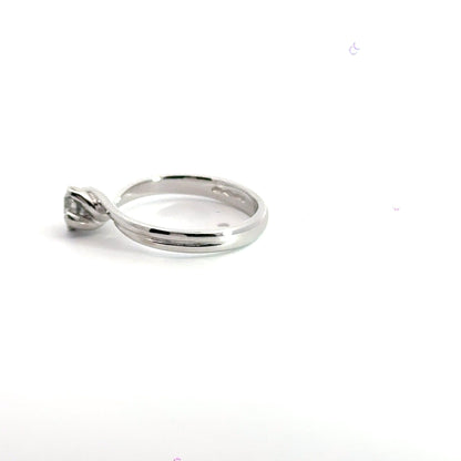 Platinum Solitaire Diamond Ring Twist Aces Jewellers 