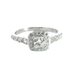 18CT White Gold Diamond Halo Ring Aces Jewellers 