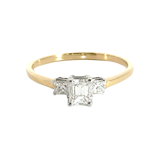 18CT Gold Trilogy Diamond Ring Aces Jewellers