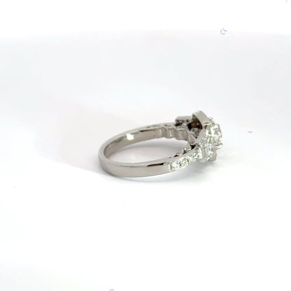 Platinum Cluster Diamond Ring Trilogy Aces Jewellers 