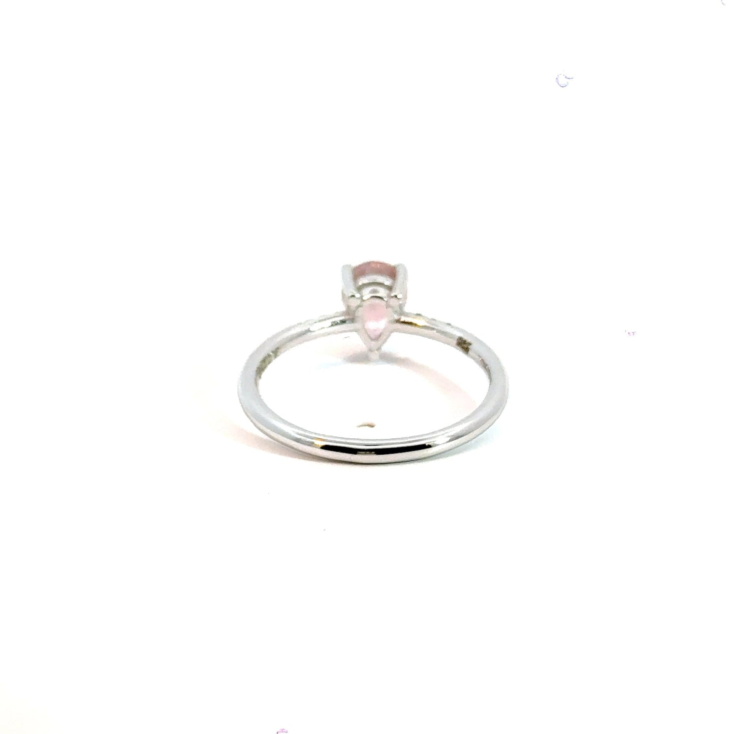 14CT White Gold Ring Diamonds & Manmade Coloured Stone Aces Jewellers 