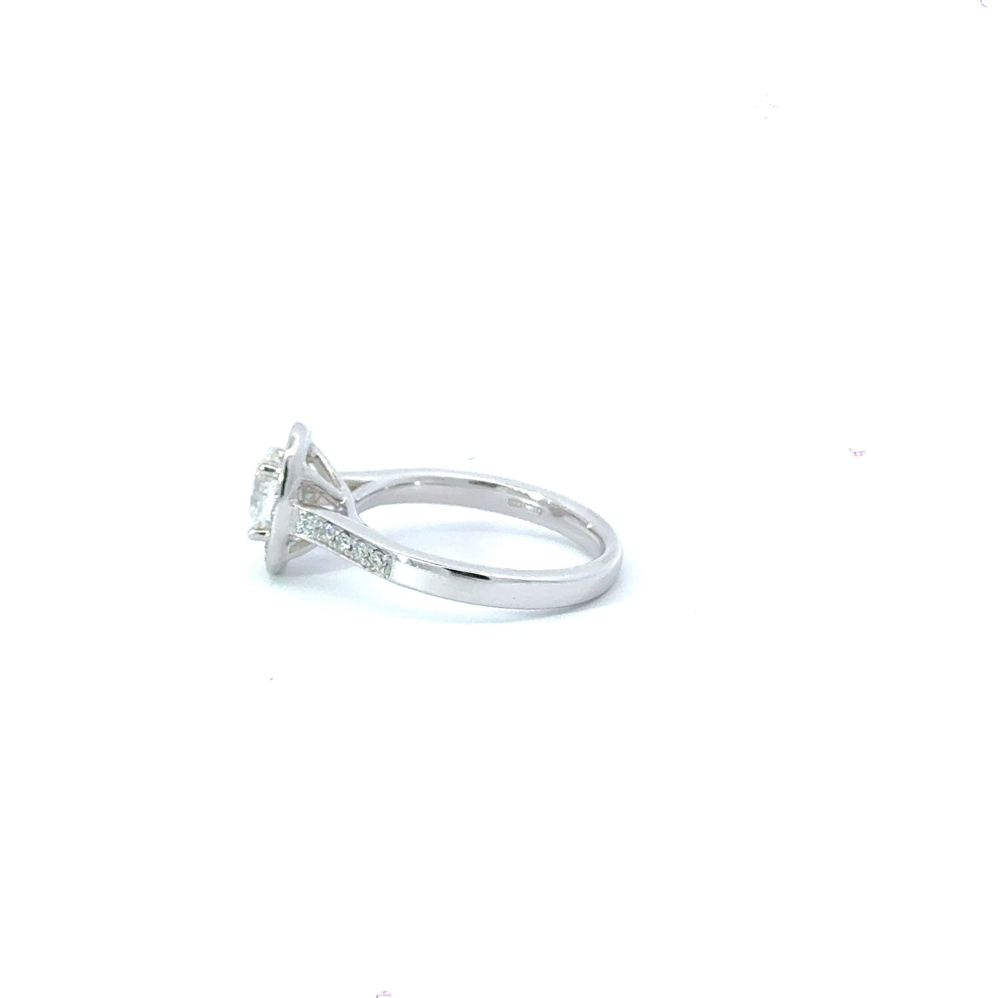 Platinum Halo Oval Diamond Ring Aces Jewellers 