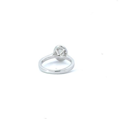 Platinum Halo Oval Diamond Ring Aces Jewellers 