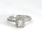 18CT White Gold Halo Diamond Ring Aces Jewellers 