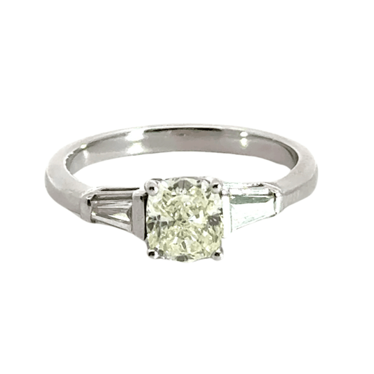 18CT White Gold Diamond Trilogy Ring Aces Jewellers 
