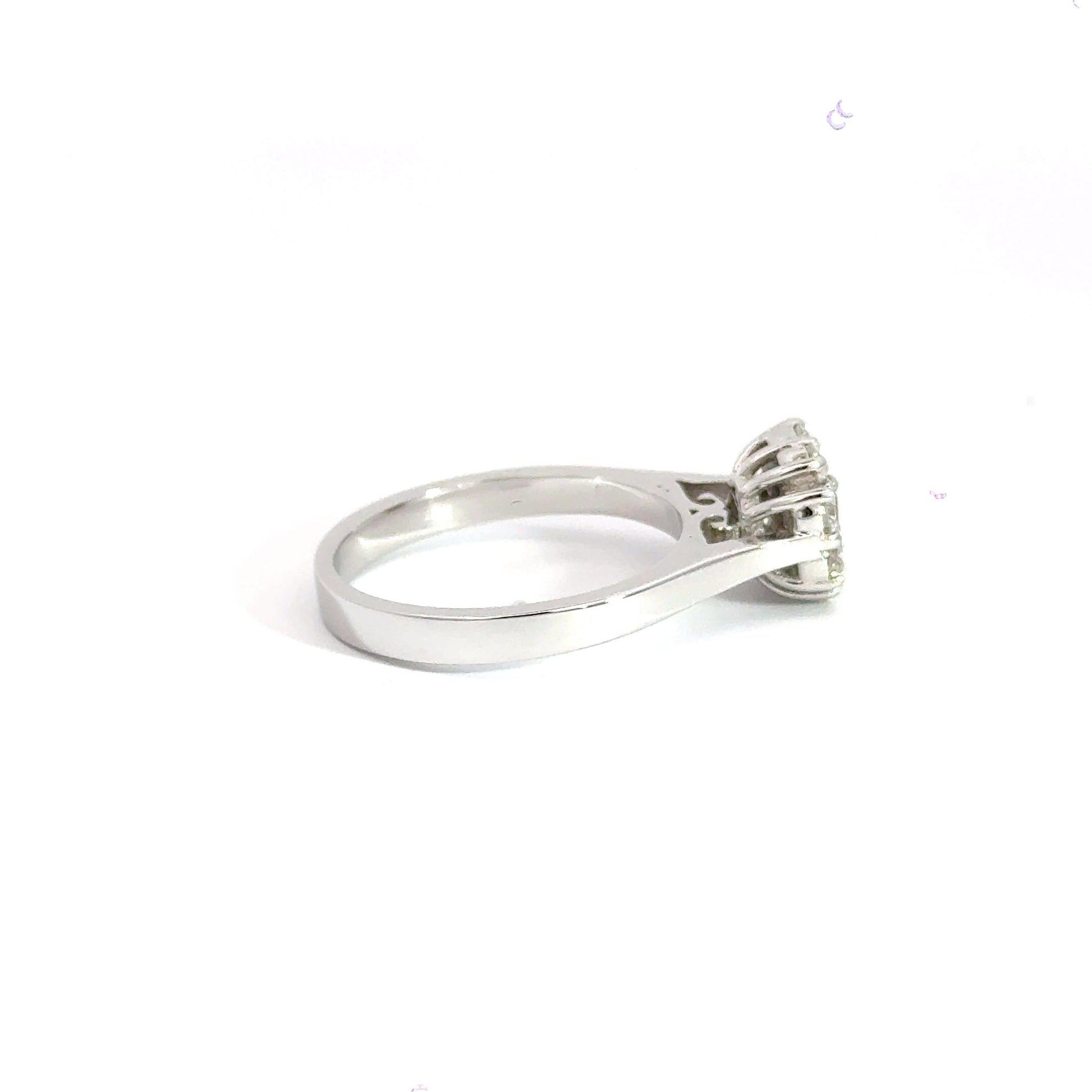 18CT White Gold Baguette Diamond Ring Aces Jewellers 