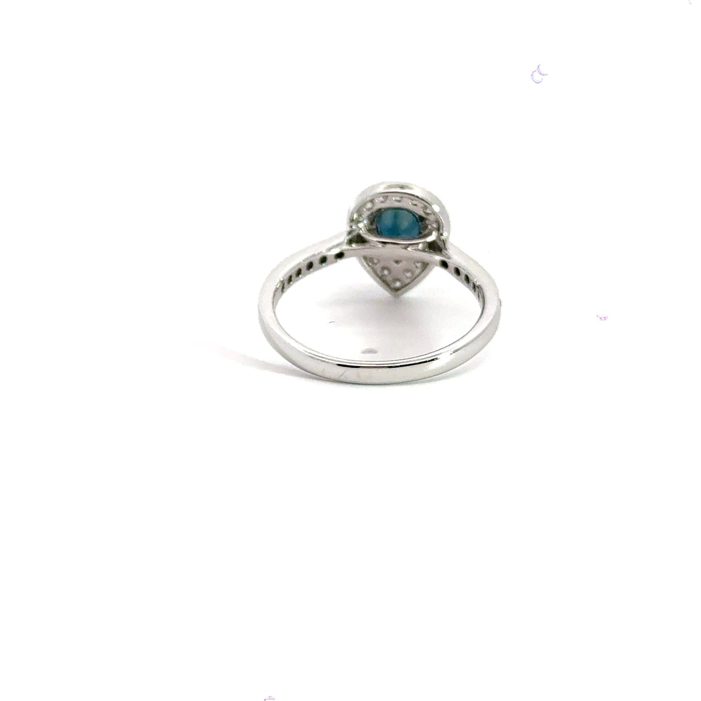 18CT Sapphire and Diamonds Teardrop Ring Aces Jewellers 