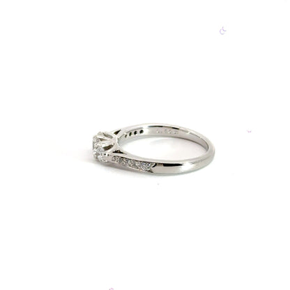 18CT White Gold Diamond Trilogy Ring Aces Jewellers 