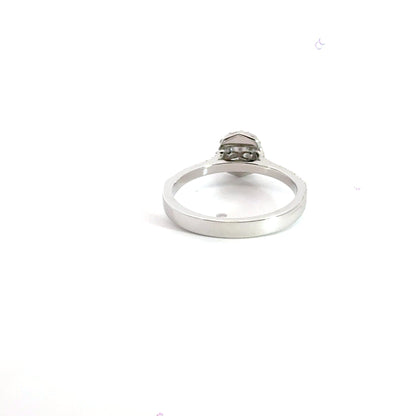 18CT White Gold Halo Diamond Ring Aces Jewellers 