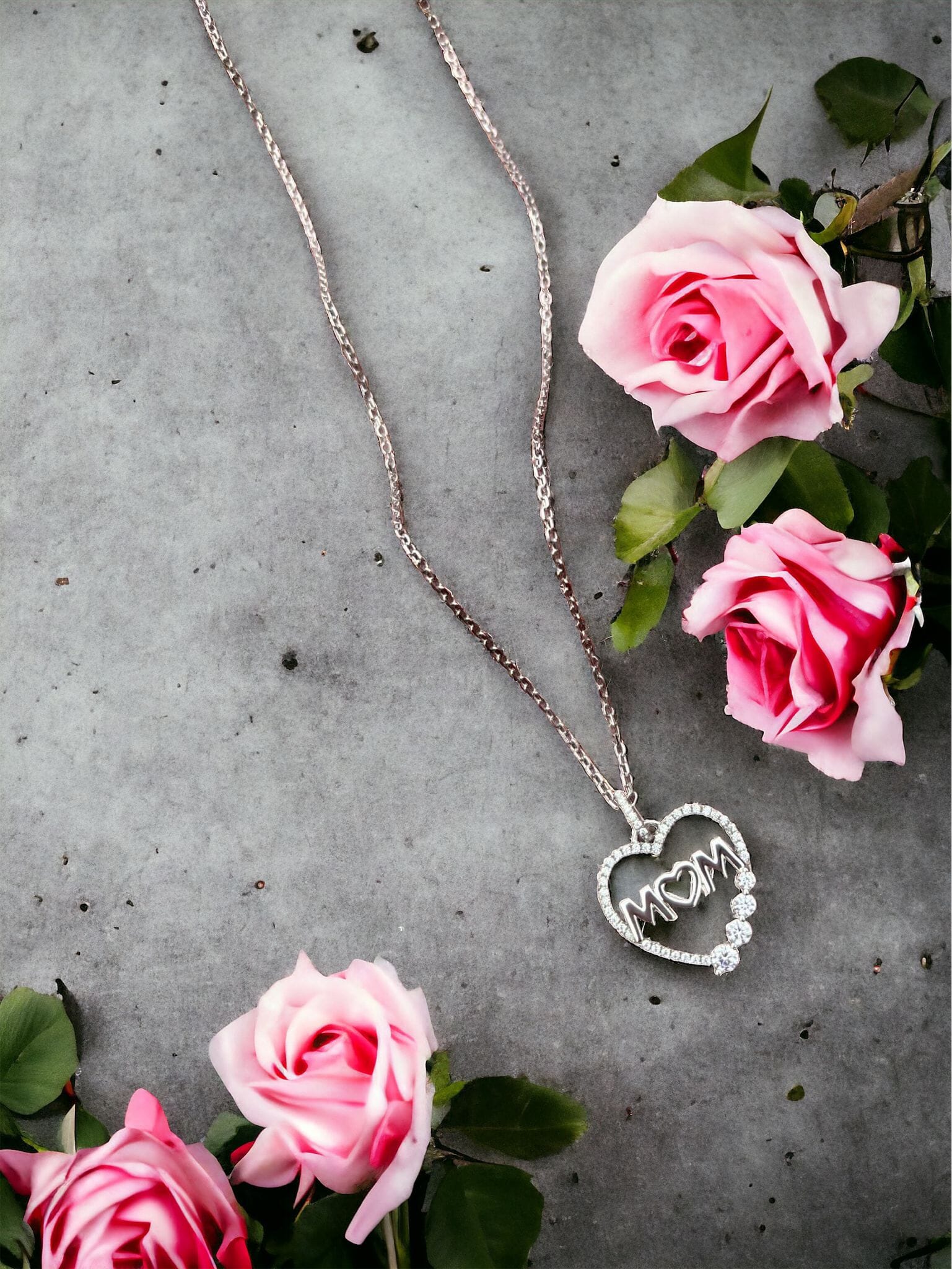 Sterling silver mum necklace, Aces Jewellers 