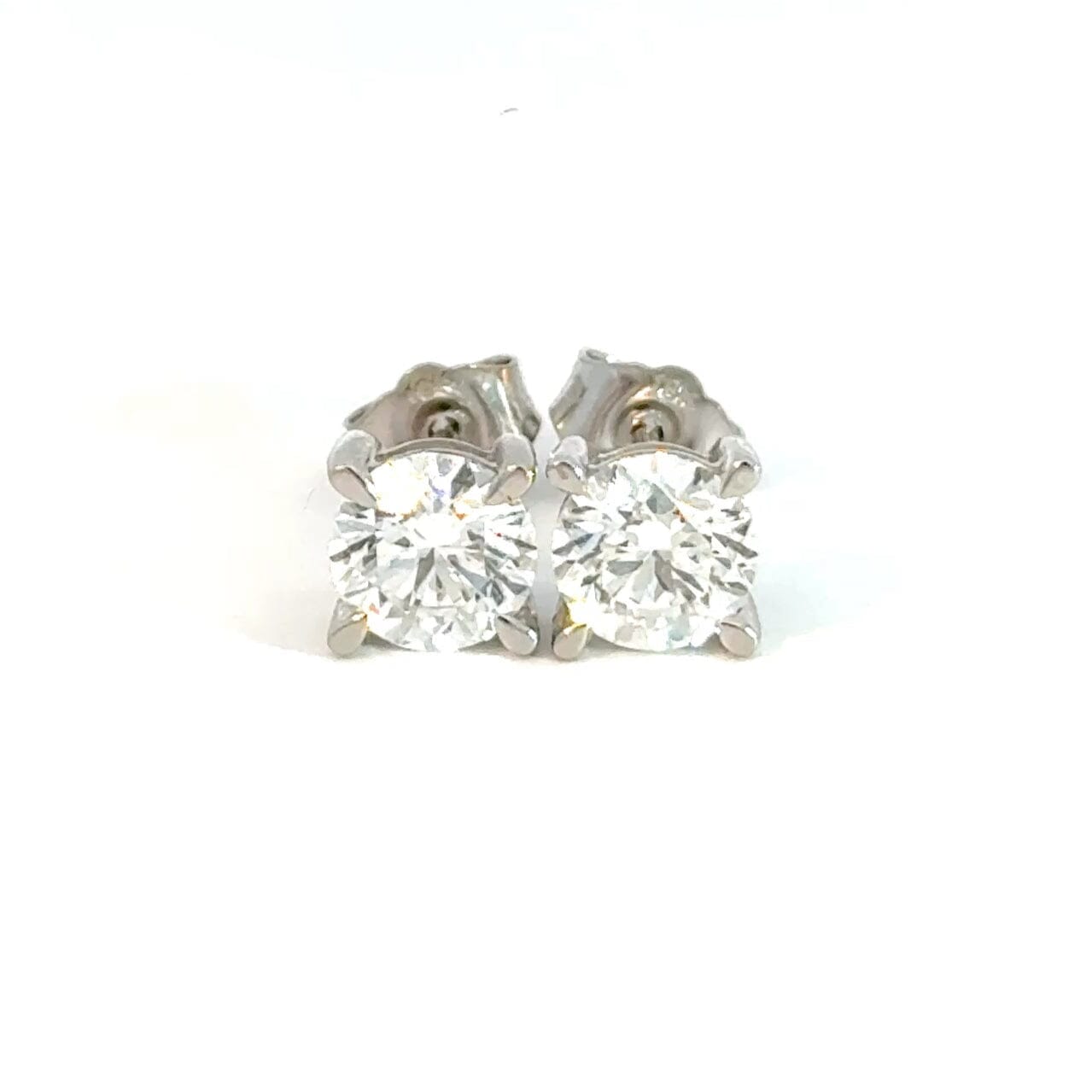 Stud Earrings 1.53CT Lab Diamond 18CT White Gold Earrings Aces Jewellers