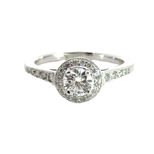 Platinum Halo Diamond Ring Aces Jewellers 