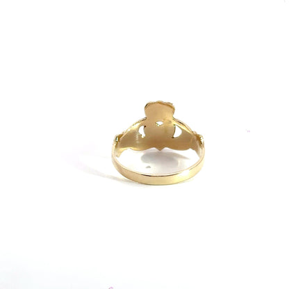 9CT Yellow Gold Fine Claddagh Ring Aces Jewellers 