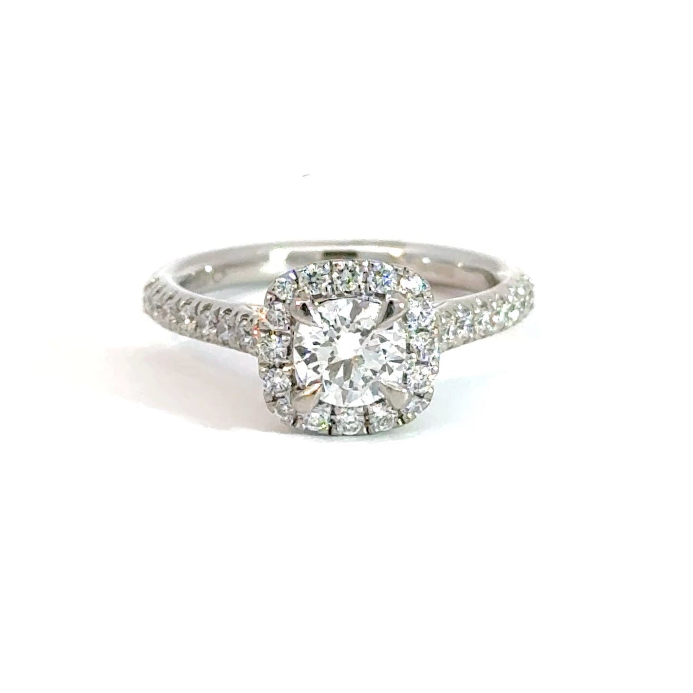 Platinum Halo 1.00CT Lab Diamond Ring Aces Jewellers 