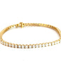 18CT Yellow Gold Tennis Bracelet 5.00CT Lab Diamond Aces Jewellers 