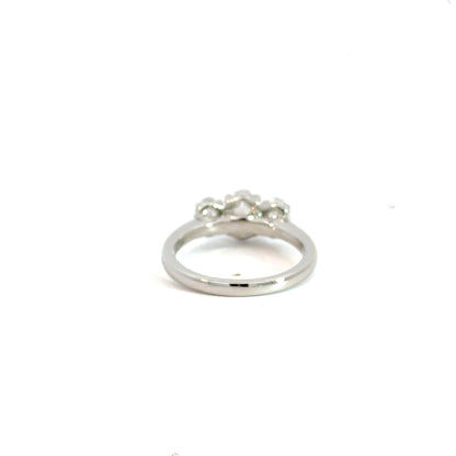 Platinum Oval Trilogy 1.50CT Lab Diamond Ring Aces Jewellers 