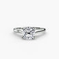 Solitaire ring 1 setting Aces Jewellers 9K White Gold Cushion 