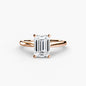 Solitaire ring 1 setting Aces Jewellers 9K Rose Gold Emerald 